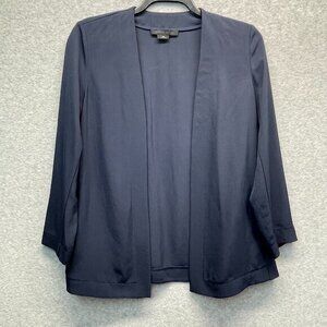 Worth New‎ York Lightweight Jacket Womens XS Navy Blue Open Front Long Sleeve